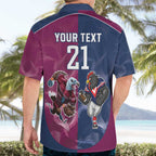 Roosters-Sea Eagles Rugby Custom Hawaiian Shirt Half Grunge Style