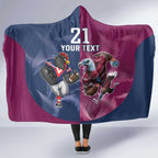 Roosters-Sea Eagles Rugby Custom Hooded Blanket Half Grunge Style