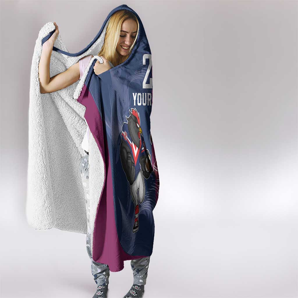 Roosters-Sea Eagles Rugby Custom Hooded Blanket Half Grunge Style