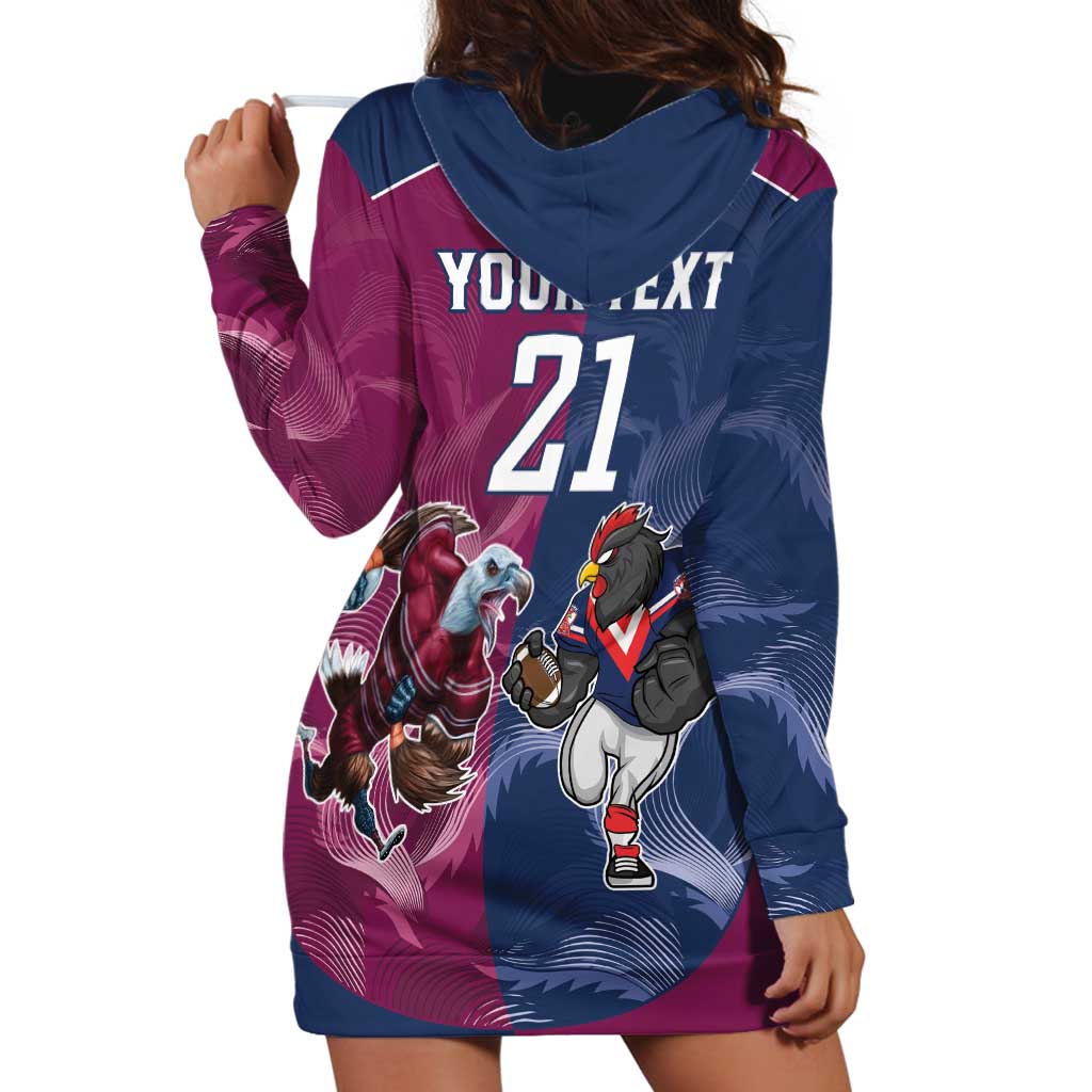 Roosters-Sea Eagles Rugby Custom Hoodie Dress Half Grunge Style