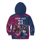 Roosters-Sea Eagles Rugby Custom Kid Hoodie Half Grunge Style