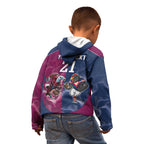 Roosters-Sea Eagles Rugby Custom Kid Hoodie Half Grunge Style