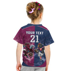 Roosters-Sea Eagles Rugby Custom Kid T Shirt Half Grunge Style