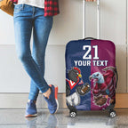 Roosters-Sea Eagles Rugby Custom Luggage Cover Half Grunge Style