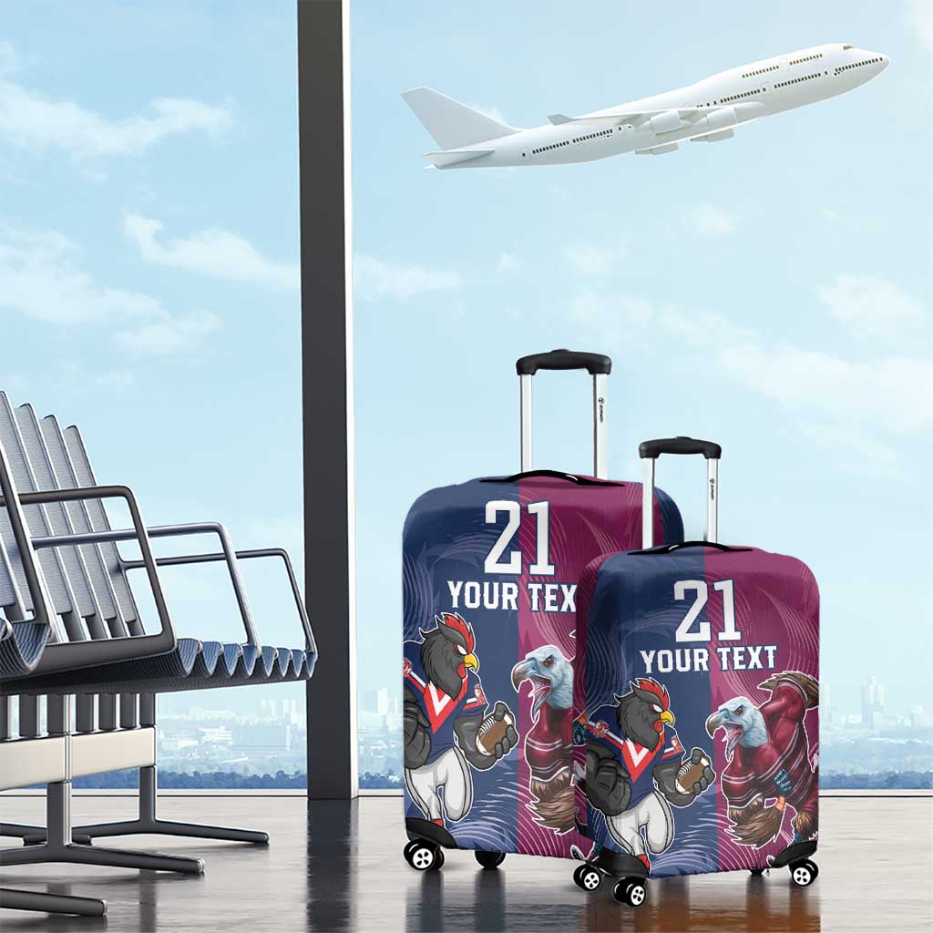 Roosters-Sea Eagles Rugby Custom Luggage Cover Half Grunge Style
