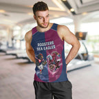 Roosters-Sea Eagles Rugby Custom Men Tank Top Half Grunge Style