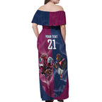 Roosters-Sea Eagles Rugby Custom Off Shoulder Maxi Dress Half Grunge Style
