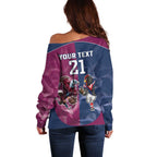 Roosters-Sea Eagles Rugby Custom Off Shoulder Sweater Half Grunge Style