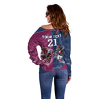 Roosters-Sea Eagles Rugby Custom Off Shoulder Sweater Half Grunge Style