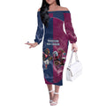 Roosters-Sea Eagles Rugby Custom Off The Shoulder Long Sleeve Dress Half Grunge Style