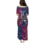 Roosters-Sea Eagles Rugby Custom Puletasi Half Grunge Style