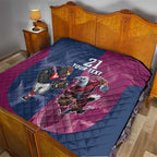 Roosters-Sea Eagles Rugby Custom Quilt Half Grunge Style