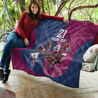 Roosters-Sea Eagles Rugby Custom Quilt Half Grunge Style