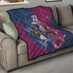 Roosters-Sea Eagles Rugby Custom Quilt Half Grunge Style