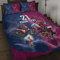Roosters-Sea Eagles Rugby Custom Quilt Bed Set Half Grunge Style