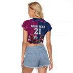 Roosters-Sea Eagles Rugby Custom Raglan Cropped T Shirt Half Grunge Style