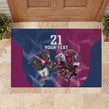 Roosters-Sea Eagles Rugby Custom Rubber Doormat Half Grunge Style