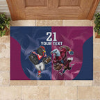 Roosters-Sea Eagles Rugby Custom Rubber Doormat Half Grunge Style