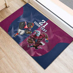Roosters-Sea Eagles Rugby Custom Rubber Doormat Half Grunge Style