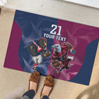 Roosters-Sea Eagles Rugby Custom Rubber Doormat Half Grunge Style