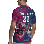 Roosters-Sea Eagles Rugby Custom Rugby Jersey Half Grunge Style