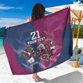 Roosters-Sea Eagles Rugby Custom Sarong Half Grunge Style