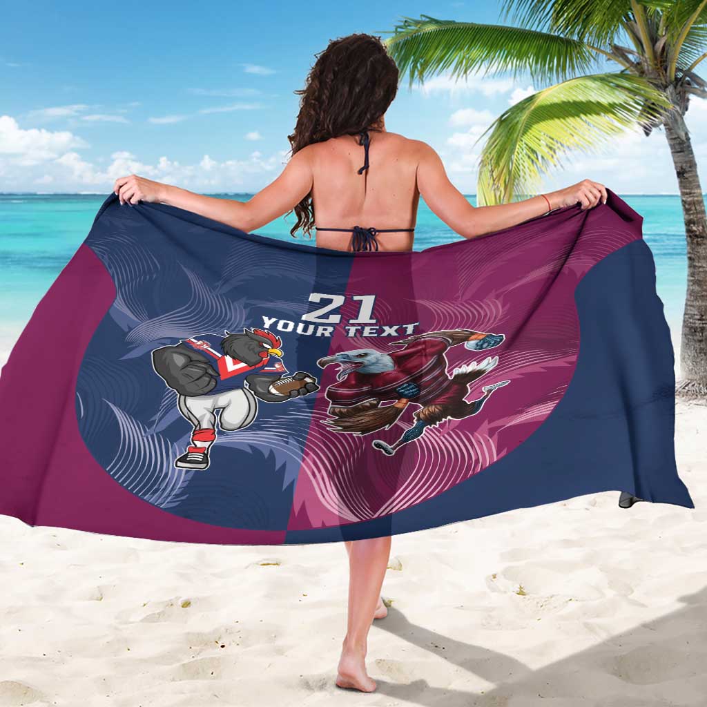 Roosters-Sea Eagles Rugby Custom Sarong Half Grunge Style