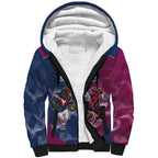 Roosters-Sea Eagles Rugby Custom Sherpa Hoodie Half Grunge Style