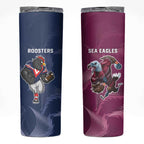 Roosters-Sea Eagles Rugby Custom Skinny Tumbler Half Grunge Style