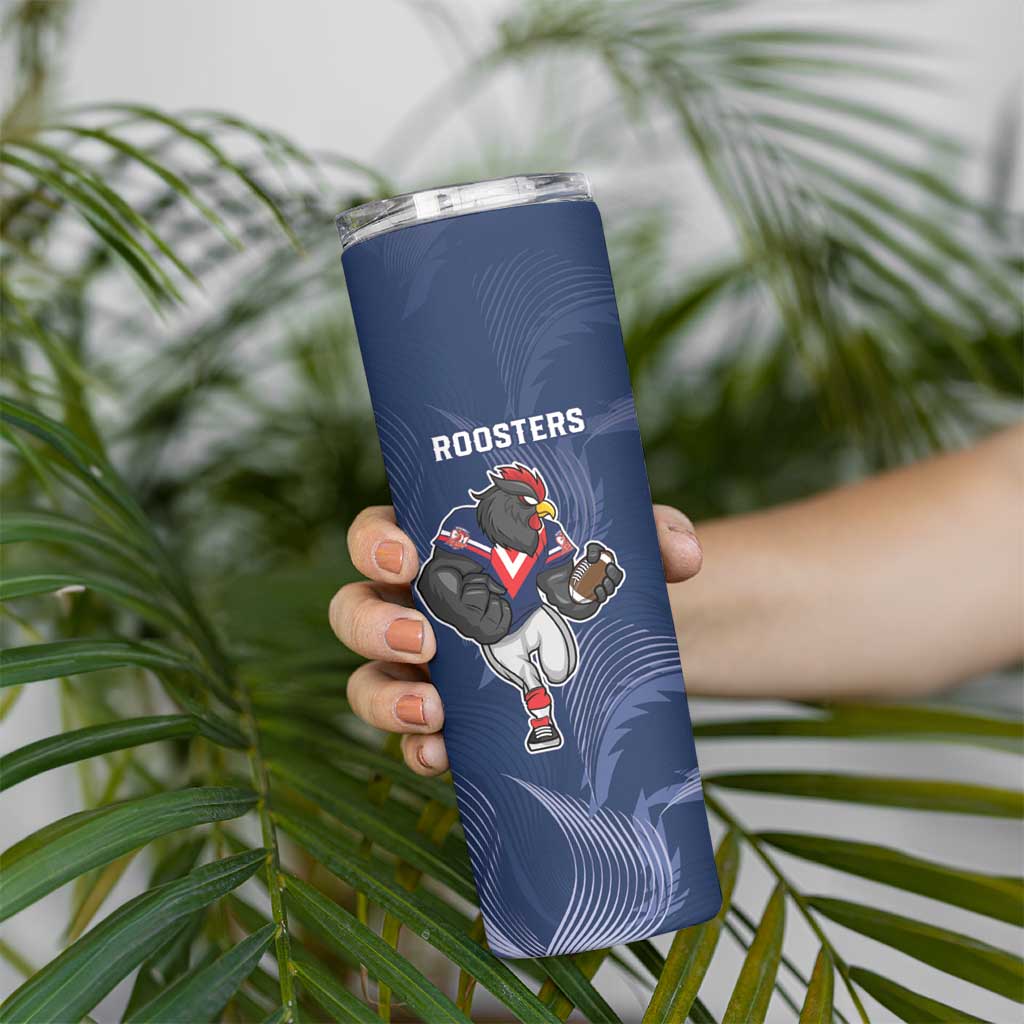 Roosters-Sea Eagles Rugby Custom Skinny Tumbler Half Grunge Style
