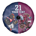 Roosters-Sea Eagles Rugby Custom Spare Tire Cover Half Grunge Style