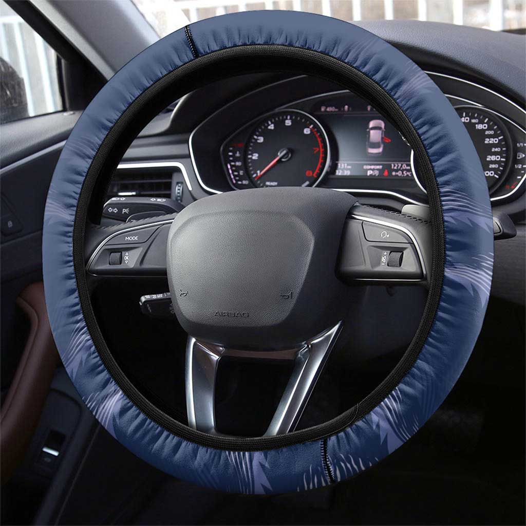 Roosters-Sea Eagles Rugby Steering Wheel Cover Half Grunge Style