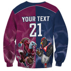 Roosters-Sea Eagles Rugby Custom Sweatshirt Half Grunge Style