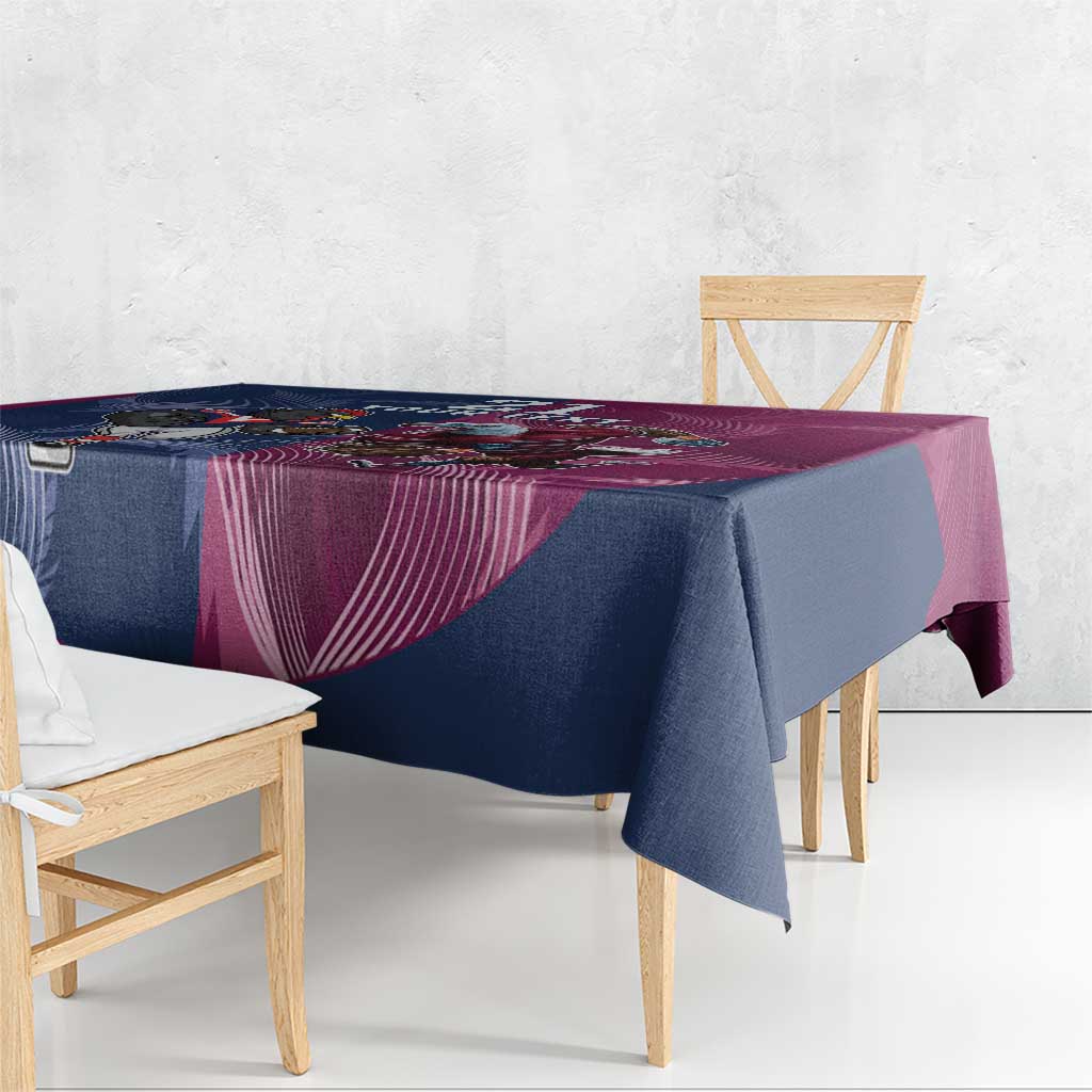 Roosters-Sea Eagles Rugby Custom Tablecloth Half Grunge Style