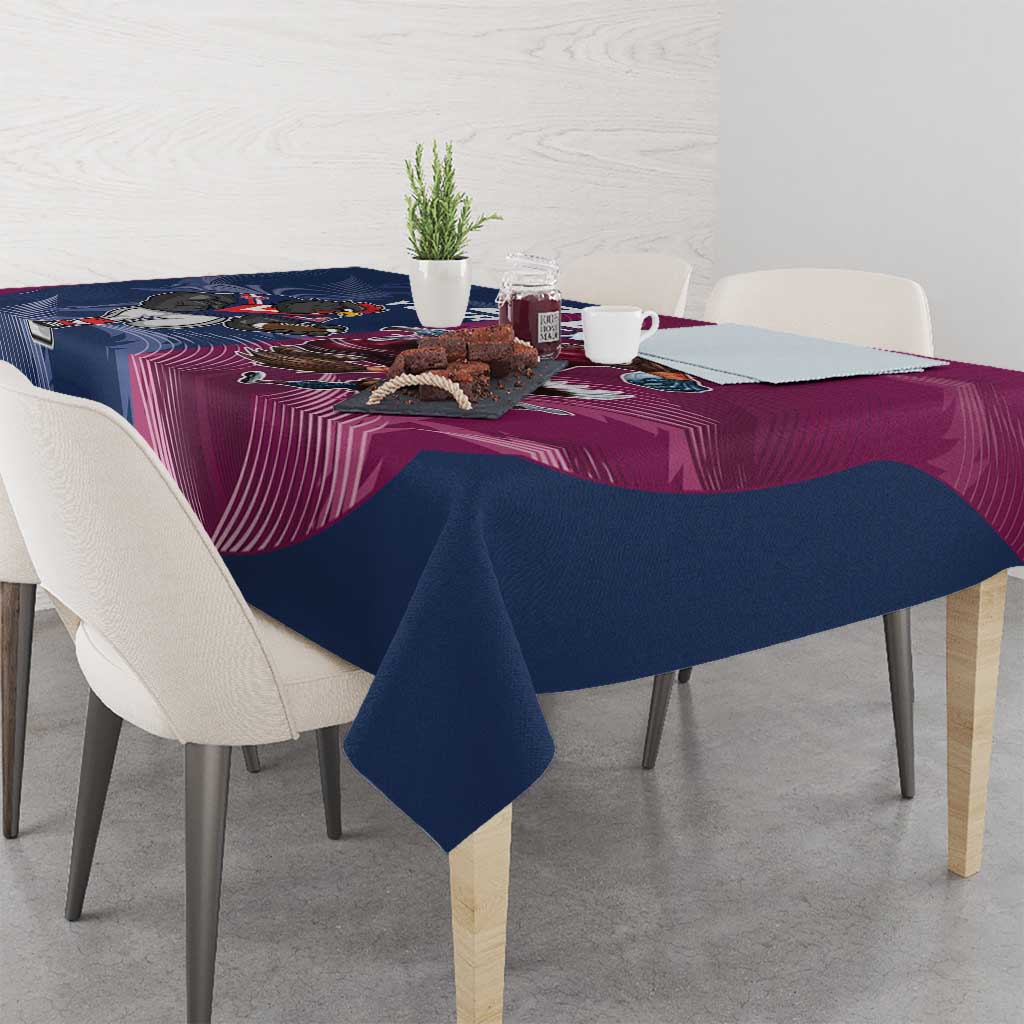 Roosters-Sea Eagles Rugby Custom Tablecloth Half Grunge Style