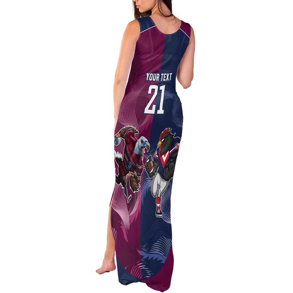 Roosters-Sea Eagles Rugby Custom Tank Maxi Dress Half Grunge Style