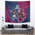 Roosters-Sea Eagles Rugby Custom Tapestry Half Grunge Style