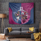 Roosters-Sea Eagles Rugby Custom Tapestry Half Grunge Style