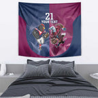 Roosters-Sea Eagles Rugby Custom Tapestry Half Grunge Style