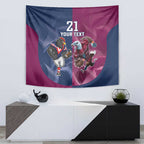 Roosters-Sea Eagles Rugby Custom Tapestry Half Grunge Style