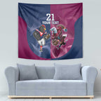 Roosters-Sea Eagles Rugby Custom Tapestry Half Grunge Style