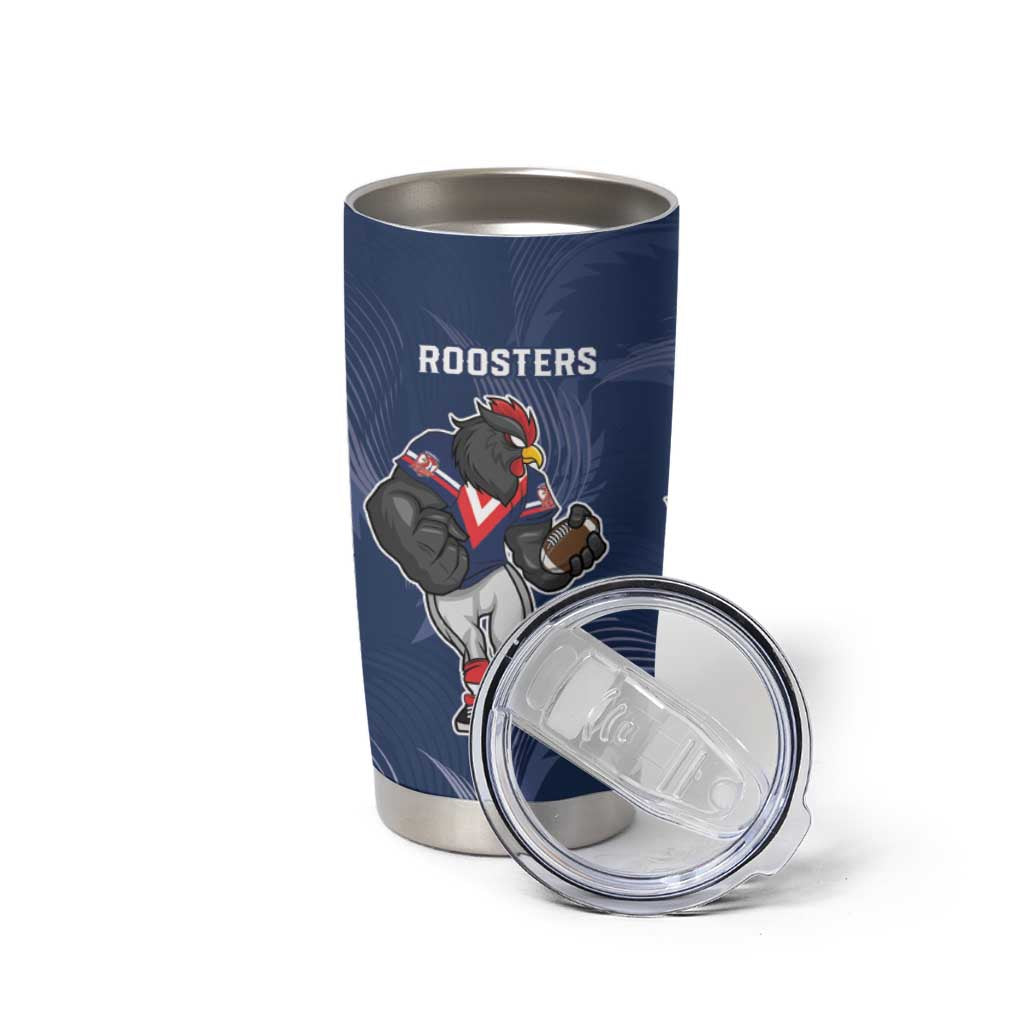 Roosters-Sea Eagles Rugby Custom Tumbler Cup Half Grunge Style