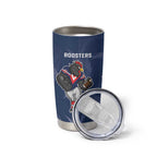 Roosters-Sea Eagles Rugby Custom Tumbler Cup Half Grunge Style