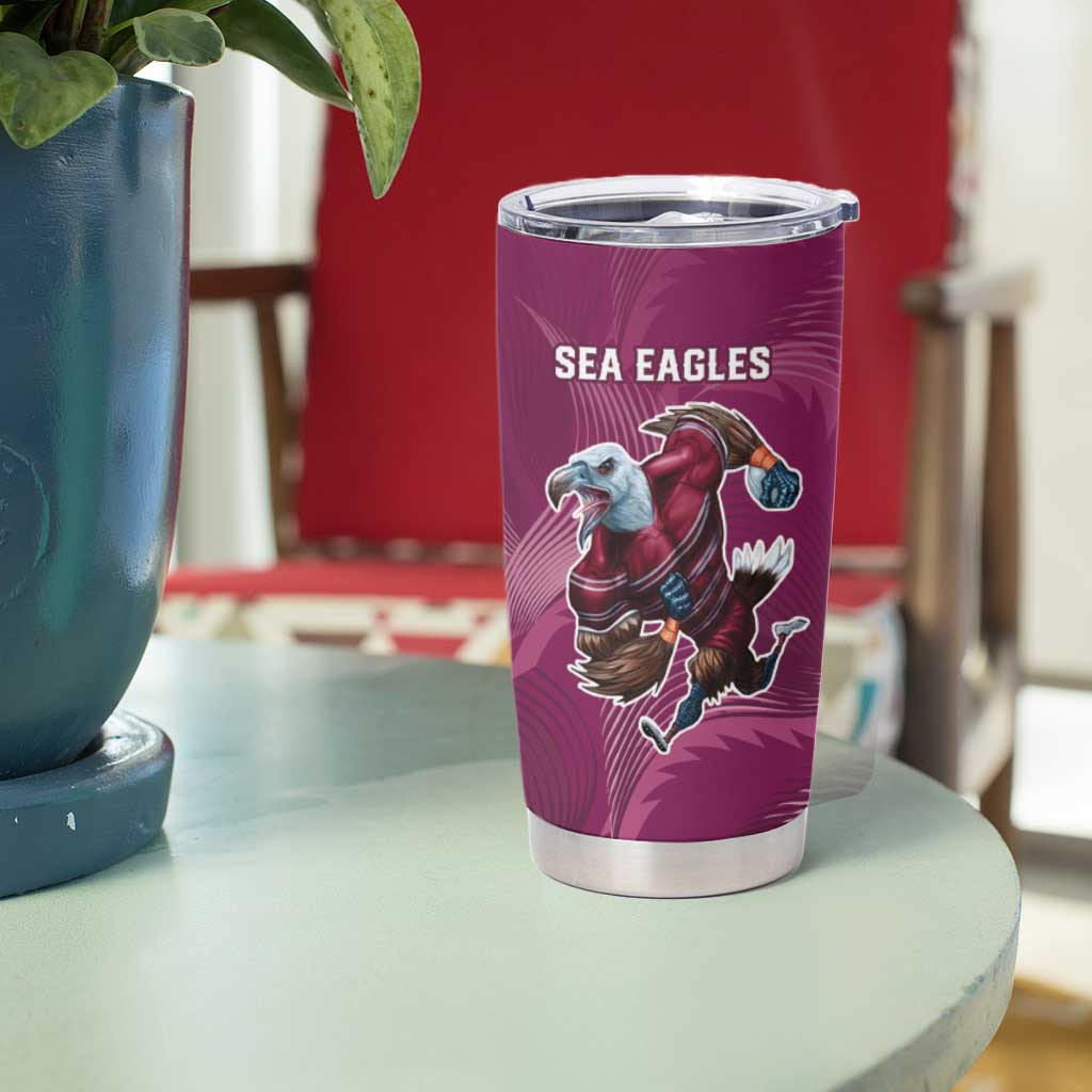 Roosters-Sea Eagles Rugby Custom Tumbler Cup Half Grunge Style