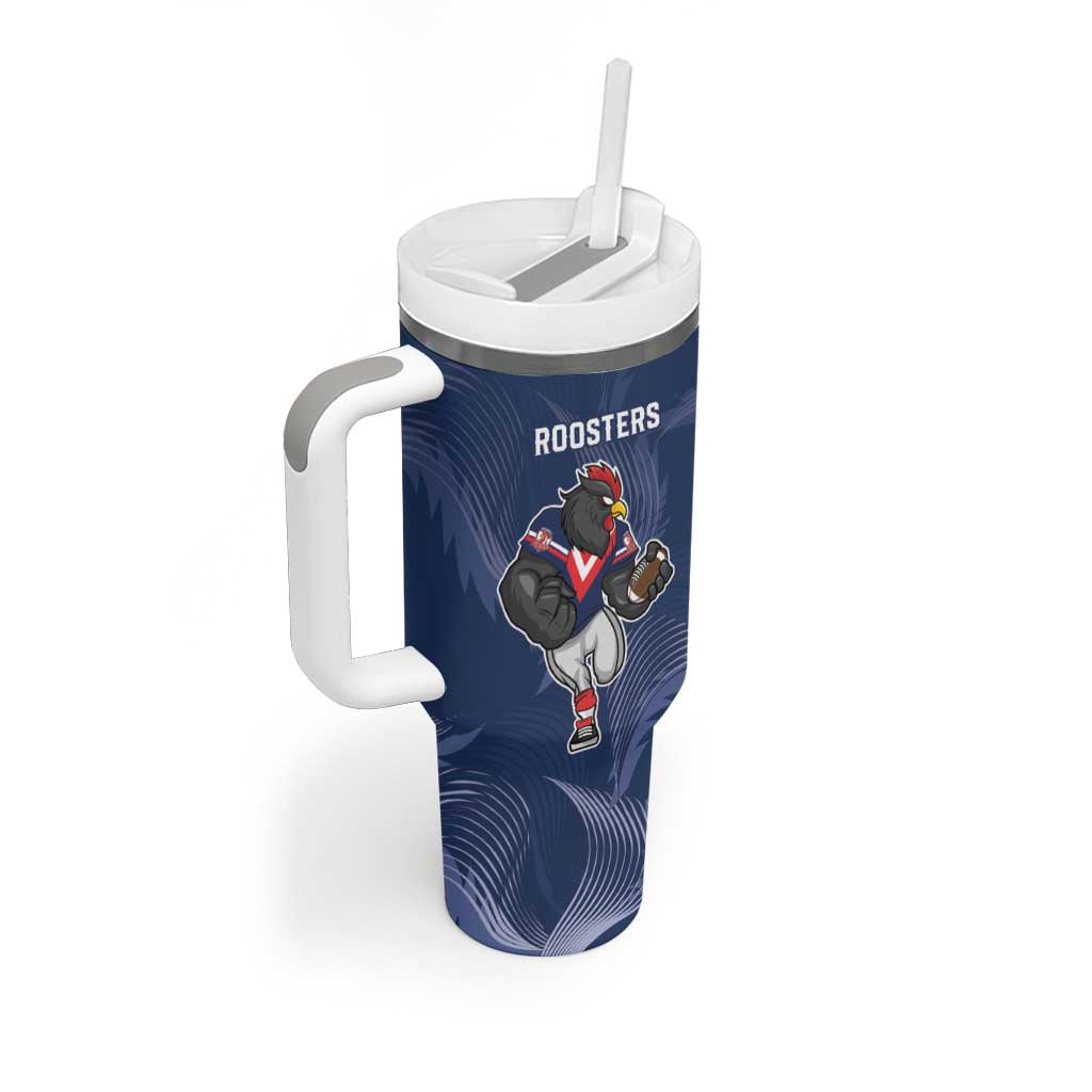 Roosters-Sea Eagles Rugby Custom Tumbler With Handle Half Grunge Style