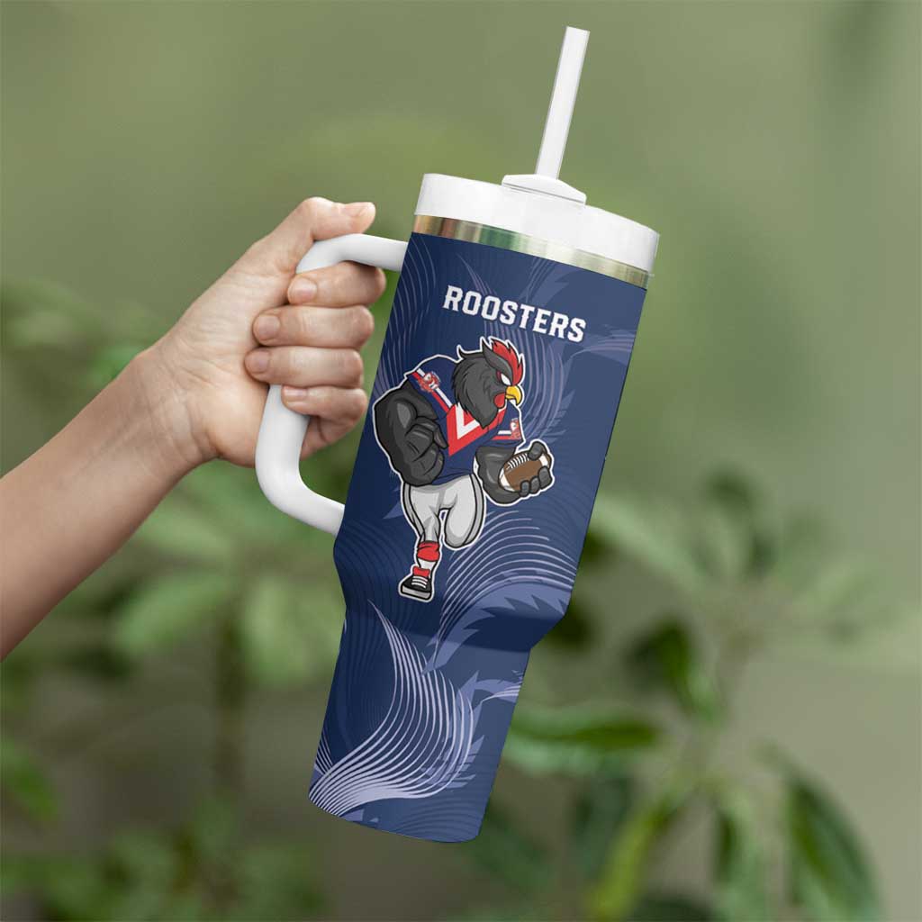 Roosters-Sea Eagles Rugby Custom Tumbler With Handle Half Grunge Style