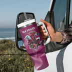 Roosters-Sea Eagles Rugby Custom Tumbler With Handle Half Grunge Style
