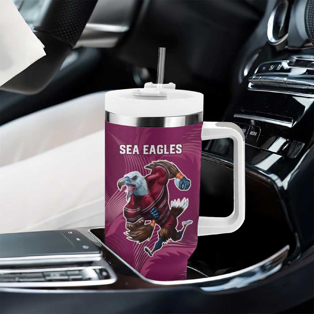 Roosters-Sea Eagles Rugby Custom Tumbler With Handle Half Grunge Style