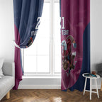Roosters-Sea Eagles Rugby Custom Window Curtain Half Grunge Style
