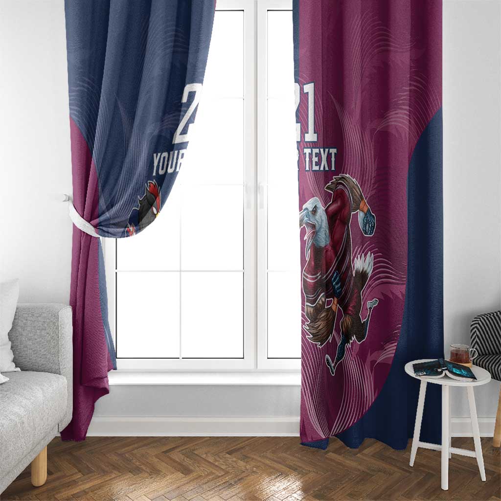 Roosters-Sea Eagles Rugby Custom Window Curtain Half Grunge Style